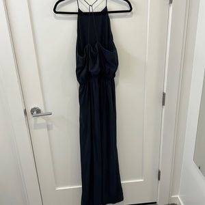 H&M Navy Long Maxi Dress with Slits